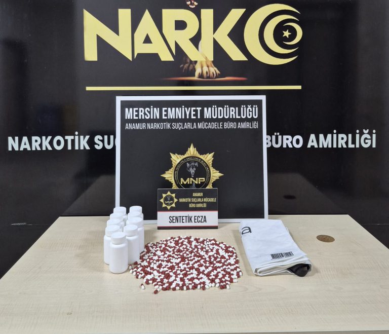 Anamur’da Uyuşturucu Operasyonu: 489 Sentetik Hap Ele Geçirildi
