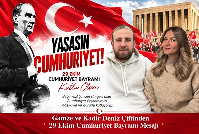 Gamze ve Kadir Deniz Çiftinden 29 Ekim Cumhuriyet Bayramı Mesajı