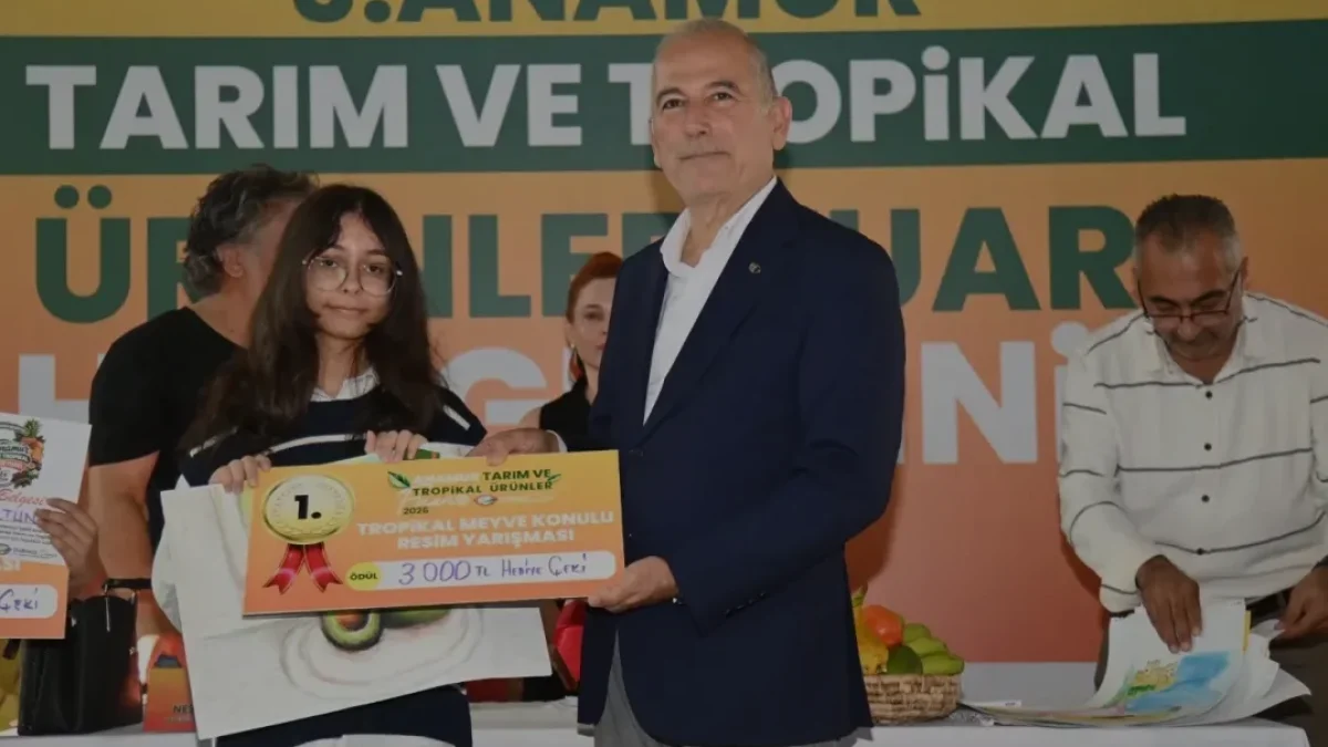 Anamur Tarım ve Tropikal Ürünler Fuarı resim yarışmasıyla kapandı