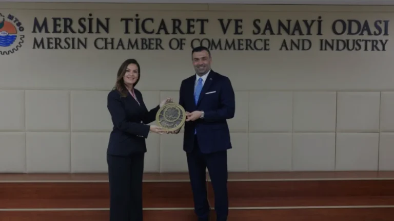 TÜİOSB heyetinden MTSO Başkanı Serdar Yıldızgörer’e ziyaret